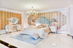 Casa Padrino ensemble de chambre baroque de luxe blanc / crème / or - 1 Coiffeuse & 1 Miroir - Mobilier de chambre de style baroque magnifique - Qualité de Luxe