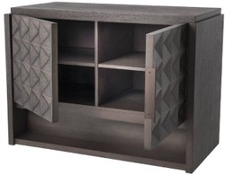 Casa Padrino luxury sideboard mocha / bronze 115 x 56 x H. 83 cm - Solid wood cabinet with 2 doors and 3D effect in the fronts - Luxury Furniture