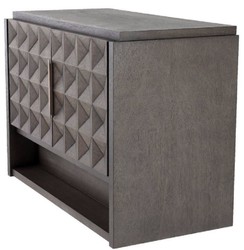 Casa Padrino luxury sideboard mocha / bronze 115 x 56 x H. 83 cm - Solid wood cabinet with 2 doors and 3D effect in the fronts - Luxury Furniture