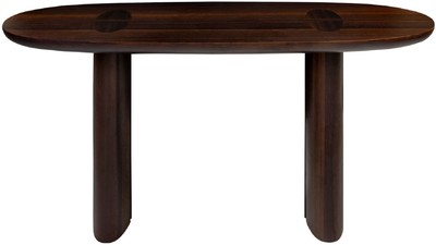Casa Padrino consola de chapa de eucalipto de lujo marrón oscuro 180 x 45 x A. 75 cm - Consola de madera maciza - Muebles de sala - Calidad de Lujo