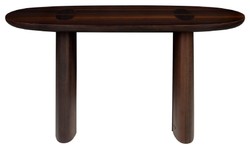 Luxus Massivholz Eukalyptus Furnier Konsole Konsolentisch Dunkelbraun Luxury Solid Wood Eucalyptus Veneer Console Table Dark Brown