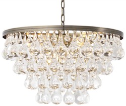 Casa Padrino luxury glass chandelier brass Ø 65 x H. 41 cm - Noble living room chandelier - Luxury Quality