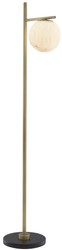Luxus Metall Stehleuchte mit runden Alabaster Lampenschirm und Marmorfuß Luxury Metal Floor Lamp with Round Alabaster Lampshade and Marble Foot
