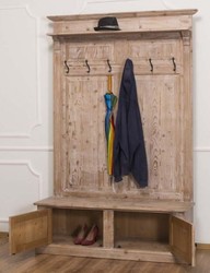 Landhausstil Massivholz Garderobe Garderobenschrank Naturfarben Country style Solid Wood Wardrobe Cloakroom Cabinet Natural