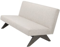 Casa Padrino canapé de luxe naturel / marron 152 x 81 x H. 75 cm - Canapé de salon - Meubles de salon de luxe