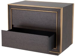 Luxus Designer Beistelltisch Nachttisch Braun Messing Luxury Designer Side Table Bedside Table Brown Brass