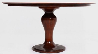 Casa Padrino Luxus Esstisch Braun / Weiß Ø 150 x H. 78 cm - Runder Massivholz Küchentisch - Esszimmertisch - Luxus Esszimmer Möbel