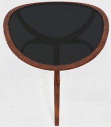Casa Padrino Luxury Art Deco Coffee Table Brown / Black 130 x 88 x H. 46 cm - Noble Solid Wood Living Room Table with Glass Top - Living Room Furniture
