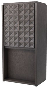 Casa Padrino armoire à vin de luxe moka / bronze 81,5 x 56 x H. 171 cm - Armoire bar en bois massif avec 2 portes et effet 3D dans les façades - Mobilier de Bar - Qualité de Luxe