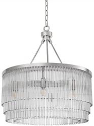 Casa Padrino luxury glass chandelier silver Ø 60 x H. 68 cm - Noble living room chandelier - Luxury Quality