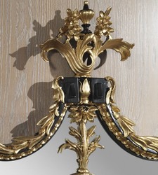 Casa Padrino conjunto de muebles barrocos de lujo consola con espejo negro / verde / oro - Magnífica mesa consola tallada a mano con elegante espejo de pared - Mobiliario de Castillo y Hotel Barroco