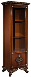 Casa Padrino ensemble de meubles baroques de luxe marron / or - Armoire TV en bois massif noble avec 2 vitrines - Mobilier de salon baroque