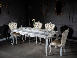 Barock Esszimmer Set Barock Esstisch mit 6 Stühlen Barock Esszimmer Möbel Baroque Dining Room Set Baroque Dining Table with 6 Chairs Baroque Dining Room Furniture