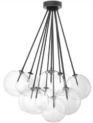 Casa Padrino lampe de couverture halogène de luxe bronze Ø 66 x H. 94,5 cm - Lampe de couverture dimmable avec abat-jour en verre rond - Qualité de Luxe