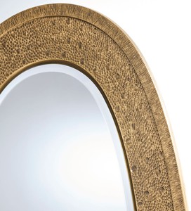 Casa Padrino Luxus Spiegel Gold 89 x 5 x H. 170 cm - Eleganter Ovaler Wandspiegel - Garderoben Spiegel - Wohnzimmer Spiegel - Luxus Deko Accessoires