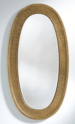 Casa Padrino espejo de lujo oro 89 x 5 x A. 170 cm - Elegante espejo de pared ovalado - Espejo de armario - Espejo de salón - Accesorios de decoración de lujo