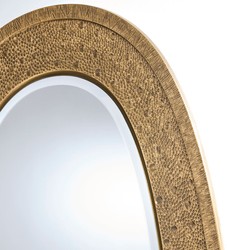 Casa Padrino espejo de lujo oro 89 x 5 x A. 170 cm - Elegante espejo de pared ovalado - Espejo de armario - Espejo de salón - Accesorios de decoración de lujo