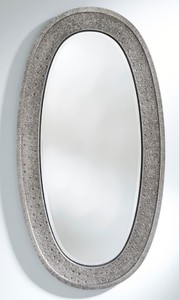 Casa Padrino espejo de lujo plata 89 x 5 x A. 170 cm - Elegante espejo de pared ovalado - Espejo de armario - Espejo de salón - Accesorios de decoración de lujo