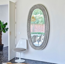 Luxus Spiegel Silber Designer Wandspiegel Silber Luxury Mirror Silver Designer Wall Mirror Silver 