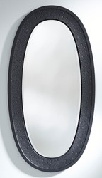 Casa Padrino espejo de lujo negro 89 x 5 x A. 170 cm - Elegante espejo de pared ovalado - Espejo de armario - Espejo de salón - Accesorios de decoración de lujo