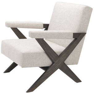 Casa Padrino Luxus Wohnzimmer Sessel Naturfarben / Braun 75 x 82 x H. 82 cm - Wohnzimmer Möbel - Luxus Kollektion