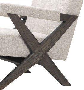 Casa Padrino Luxus Wohnzimmer Sessel Naturfarben / Braun 75 x 82 x H. 82 cm - Wohnzimmer Möbel - Luxus Kollektion