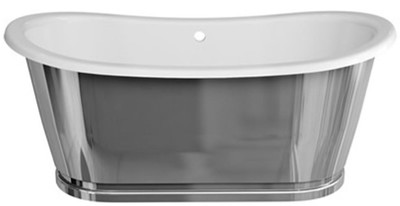 Freistehende Luxus Jugendstil Badewanne Silber Freestanding Luxury Art Nouveau Bathtub Silver