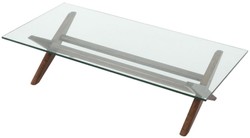 Casa Padrino tavolo da salotto di lusso marrone 160 x 80 x A. 40,5 cm - Tavolo da soggiorno rettangolare in legno massello con piano in vetro - Mobili da soggiorno di lusso