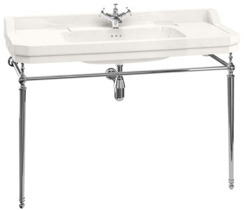 Casa Padrino Mueble de Baño Art Nouveau de Lujo 121 x 51 x A. 90 cm - Varios Colores - Lavabo de Porcelana con 1 Orificio y Base - Muebles de Baño