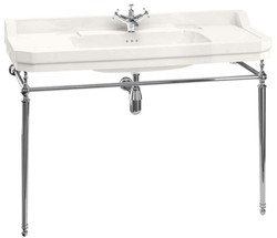 Casa Padrino Luxury Art Nouveau Vanity Unit 121 x 51 x H. 90 cm - Different Colors - Porcelain 1-Hole Stand Washbasin with Underframe - Bathroom Furniture