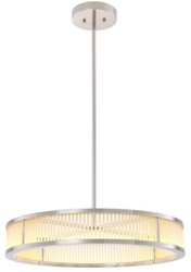 Casa Padrino lustre LED de luxe argent / blanc Ø 70 x H. 15 cm - Lustre rond moderne dimmable - Qualité de Luxe