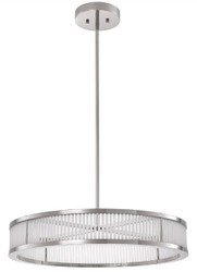 Casa Padrino lustre LED de luxe argent / blanc Ø 70 x H. 15 cm - Lustre rond moderne dimmable - Qualité de Luxe