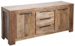 Landhausstil Wohnzimmer Massivholz Sideboard Schrank Naturfarben Country Style Living Room Solid Wood Sideboard Cabinet Natural