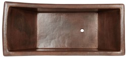 Casa Padrino vasca da bagno in rame Art Nouveau di lusso 170 x 76 x A. 76 cm - Vasca da bagno retrò autoportante - Mobili da bagno rustici
