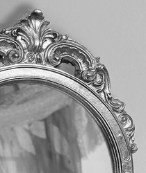 Casa Padrino specchio barocco argento 51 x 5 x A. 93 cm - Elegante specchio da parete in stile barocco - Mobili Barocchi