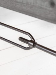 Casa Padrino industrial design bench gray / black 170 x 40 x H. 45 cm - Solid wood bench with powder-coated metal frame - Industrial design furniture