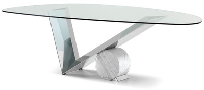 Luxus Designer Esstisch Küchentisch mit Glasplatte Silber Weiß Luxury Designer Dining Table Kitchen Table with Glass Top Silver White