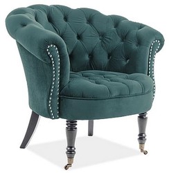 Casa Padrino fauteuil Chesterfield 87 x 78 x H. 83 cm - Différentes Couleurs - Fauteuil de salon élégant avec tissu de velours fin - Meubles Chesterfield