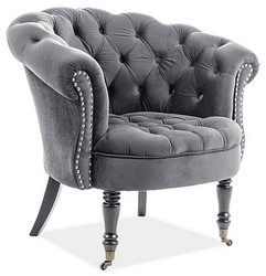 Casa Padrino fauteuil Chesterfield 87 x 78 x H. 83 cm - Différentes Couleurs - Fauteuil de salon élégant avec tissu de velours fin - Meubles Chesterfield