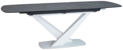 Casa Padrino Designer Esstisch mit Glasplatte 160-220 x 90 x H. 75 cm - Verschiedene Farben - Moderner Ausziehbarer Küchentisch - Designer Esszimmer Möbel