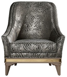 Casa Padrino sillón de salón Art Deco de lujo plata / negro / beige / oro 80 x 83 x A. 97 cm - Muebles de Salón Art Deco