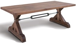 Casa Padrino Tavolo da Pranzo Design Industriale - Diversi Colori e Dimensioni - Tavolo da Cucina in Legno Massello in Stile Industriale - Mobili per Sala da Pranzo