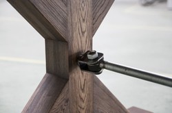 Casa Padrino Tavolo da Pranzo Design Industriale - Diversi Colori e Dimensioni - Tavolo da Cucina in Legno Massello in Stile Industriale - Mobili per Sala da Pranzo