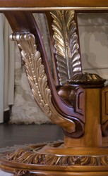 Casa Padrino luxury baroque dining table light brown / brown / gold - Different Sizes - Magnificent solid wood dining room table - Hotel Restaurant Castle Furniture - Luxury Quality - Made in Italy