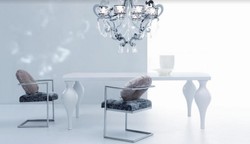Neoklassischer Massivholz Esstisch Küchentisch Weiß Hochglanz Neoclassical Solid Wood Dining Room Table Kitchen Table White High Gloss