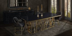 Luxus Esszimmer Set Luxus Esstisch mit 6 Stühlen Luxus Esszimmer Möbel Luxury Dining Room Set Luxury Dining Table with 6 Chairs Luxury Dining Room Furniture