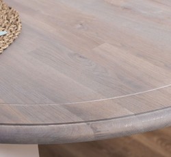Ovaler Landhausstil Massivholz Esstisch Küchentisch Grau Weiß Oval Country Style Solid Wood Dining Table Kitchen Table Gray White