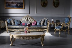 Casa Padrino table d'appoint baroque de luxe blanc / or antique 61 x 61 x H. 54 cm - Magnifique table en bois massif de style baroque - Mobilier de salon baroque
