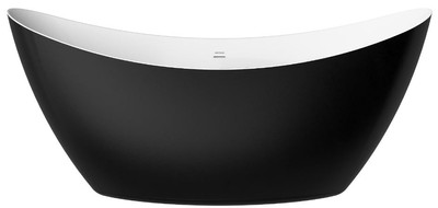 Freistehende Luxus Acryl Badewanne Schwarz Weiß Freestanding Luxury Acrylic Bathtub Black White