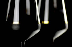 Luxus Rotweinglas 6er Set Schwarz Gold 6 Weingläser Luxury Red Wine Glass Set of 6 Black Gold 6 Wine Glasses